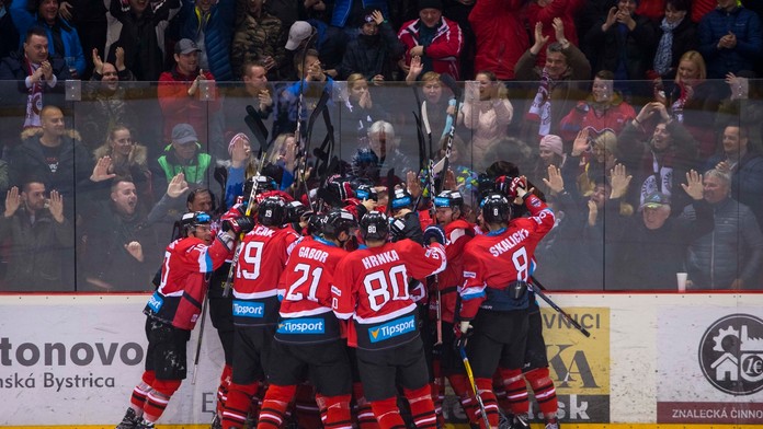 Radosť "Baranov" po víťaznom góle.