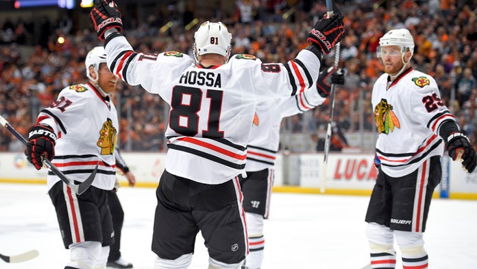 Slovenský útočník Chicaga Marián Hossa.