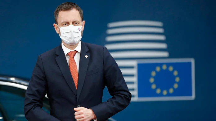 Premiér SR Eduard Heger na summite EÚ.
