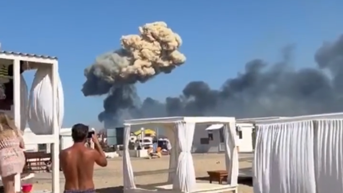 VIDEO: Na základni na Kryme vybuchla munícia, príčiny vyšetrujú