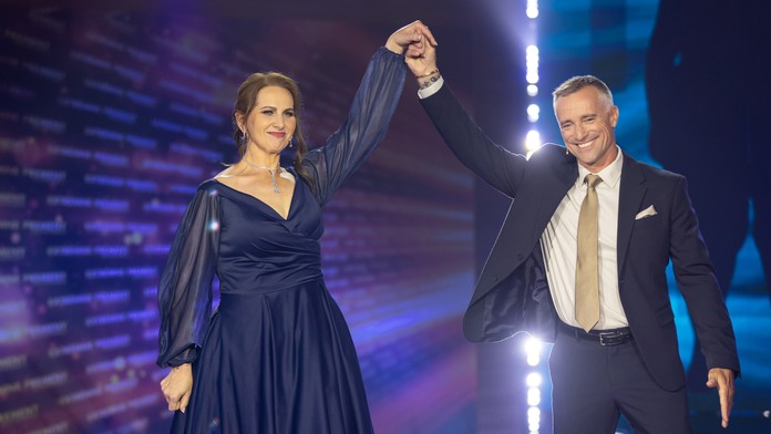 Kamila Zemančíková a Maroš Molnár počas galavečera šou Extrémne premeny Slovensko - Druhá šanca na život