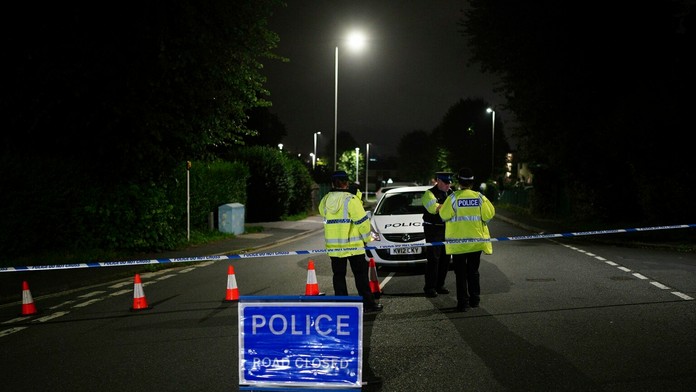 Polícia pri mieste činu.