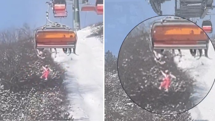 VIDEO: Desivý incident na sedačkovej lanovke. Dievča sa pošmyklo a spadlo do 12-metrovej hĺbky