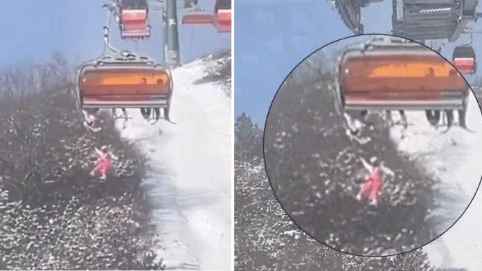 VIDEO: Desivý incident na sedačkovej lanovke. Dievča sa pošmyklo a spadlo do 12-metrovej hĺbky