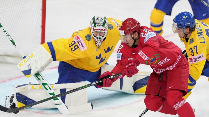 Zo zápasu Švédsko - Bielorusko.