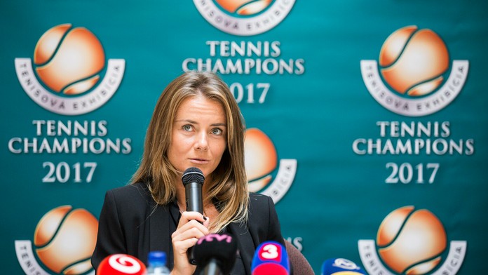 Daniela Hantuchová počas tlačovej konferencie k 10. ročníku tenisovej exhibície TENNIS CHAMPIONS.