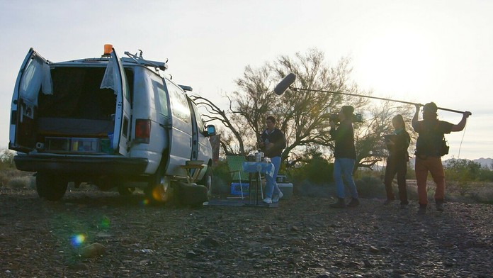 Záber z nakrúcania filmu Nomadland