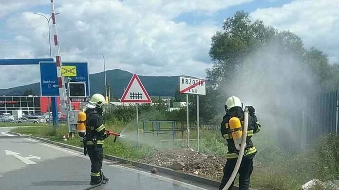 Únik plynu v Rožňave.