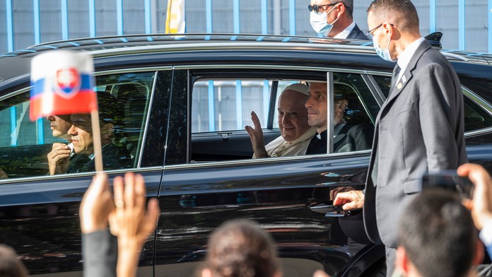 Pápež František v centre Betlehem