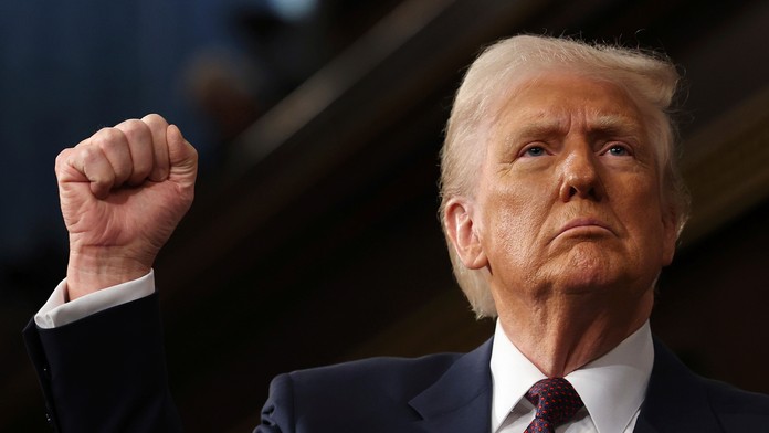 Americký prezident Donald Trump vystupuje s príhovorom na pôde amerického Kongresu vo Washingtone.