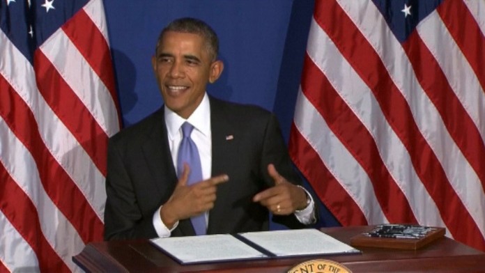 Barack Obama, smiech.