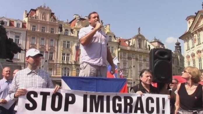 Marián Magát počas prejavu v Prahe pred dvomi rokmi.