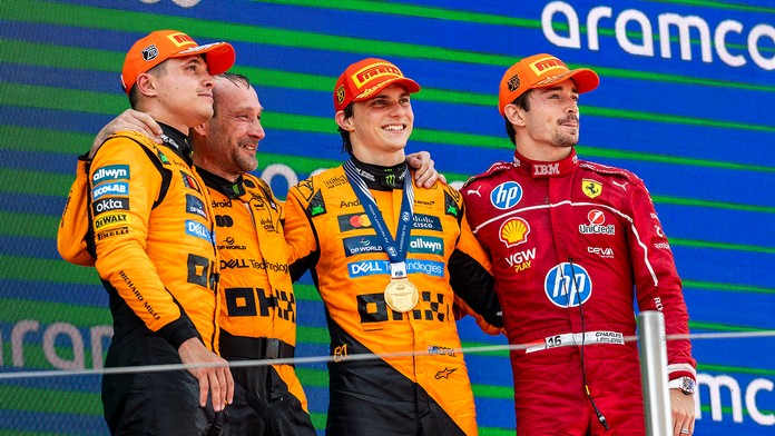 Pódium víťazov po Veľkej cene Španielska.