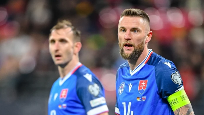 Milan Škriniar v zápase proti Nemecku