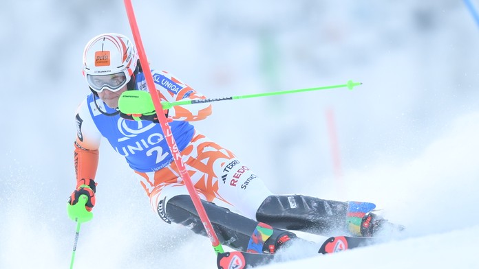 Petra Vlhová v 1. kole nedeľného slalomu  SP v českom Špindlerovom Mlyne