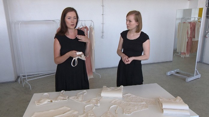 Dizajnérky ekologickej spodnej bielizne Katarína Kobušová a Soňa Vidiečanová.