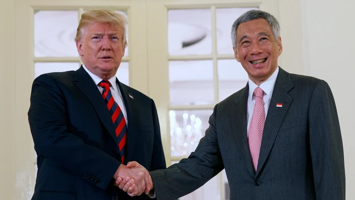 Trump so singapurským premiérom Lee Hsienom Loongom