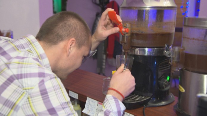 Jakub Krako v čokoládovni.