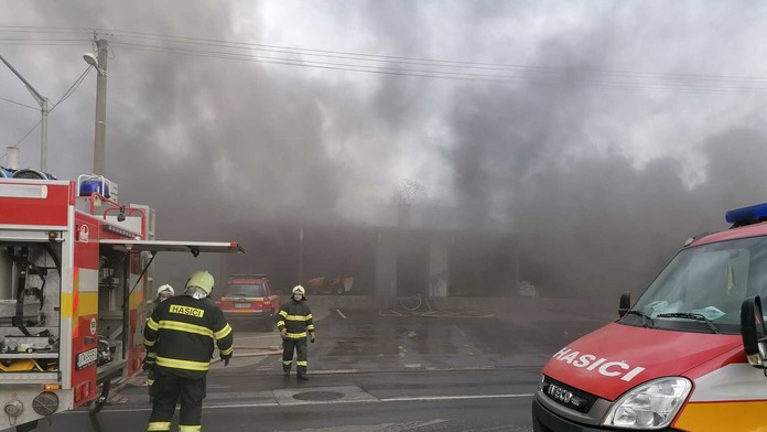 Požiar vo Vranove nad Topľou.