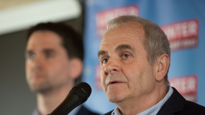 Ján Lunter počas oficiálneho ohlásenia kandidatúry na post predsedu BBSK.