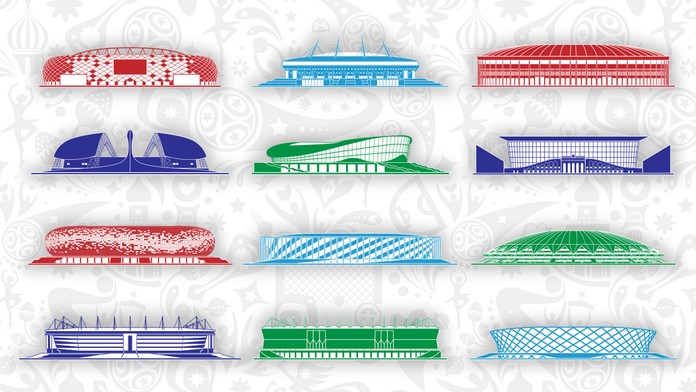 Štadióny pre MS vo futbale 2018 v Rusku.