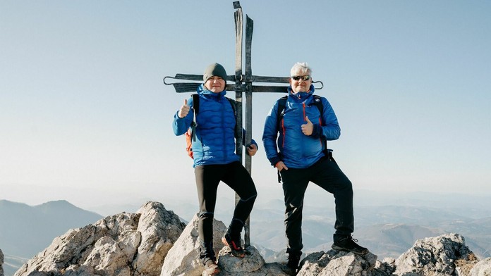 Ján Tribula s Pavlom Čekanom na Veľkom Rozsutci.