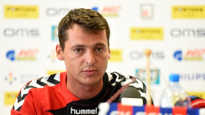 Tréner FK Senica Eduard Pagáč na tlačovej konferencii pred novou sezónou.