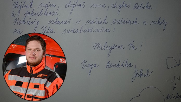 List pre zosnulého záchranára Františka Bartoša