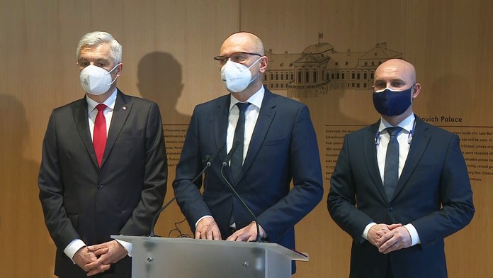 Ivan Korčok, Richard Sulík a Branislav Gröhling.