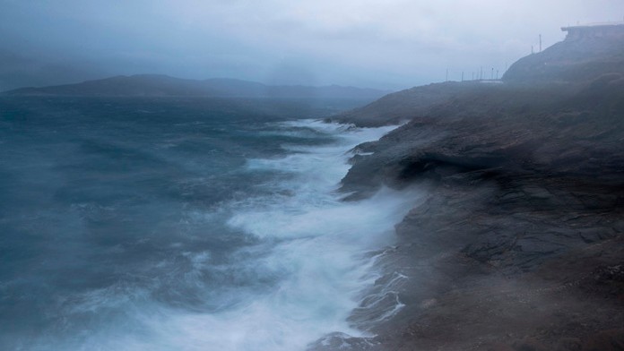 Silná búrka v Grécku.