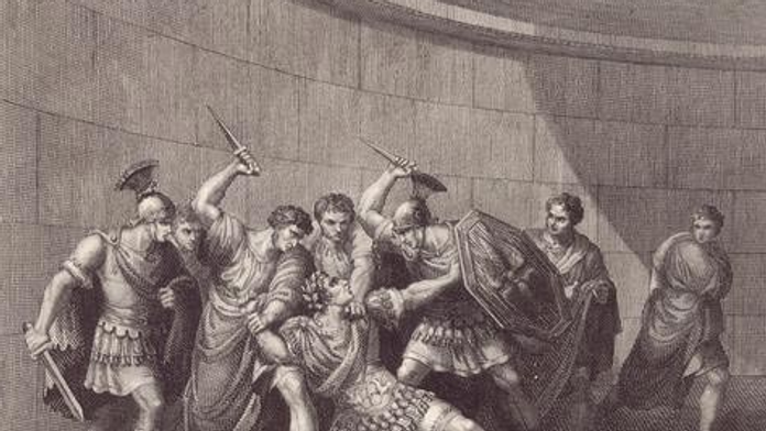 Vražda cisára Caligulu pretoriánskou gardou.