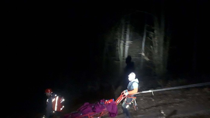 Záchrana muža pod vrchom Veľký Manín.