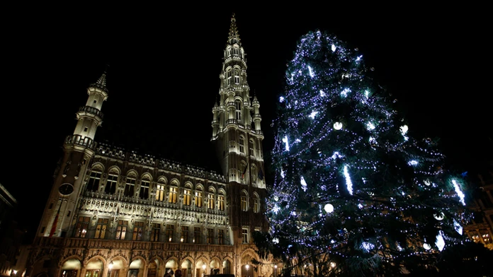 Archívna snímka z vianočného Bruselu.