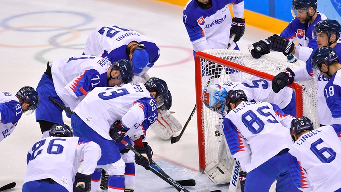 Slovenskí hokejisti pred osemfinále ZOH 2018 proti USA.