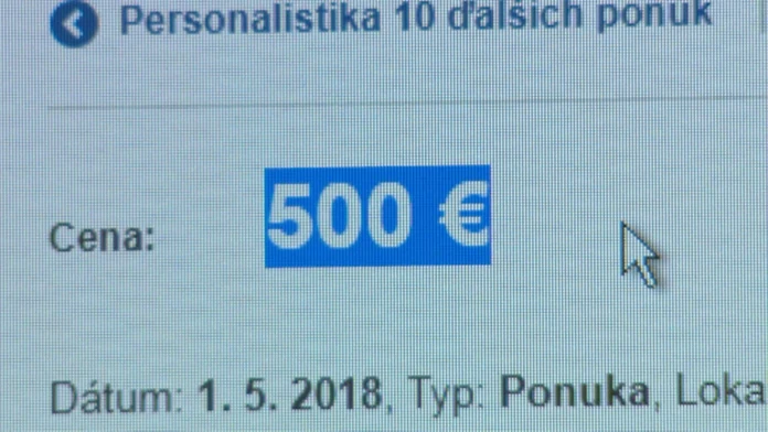 Zverejnený plat v inzeráte.
