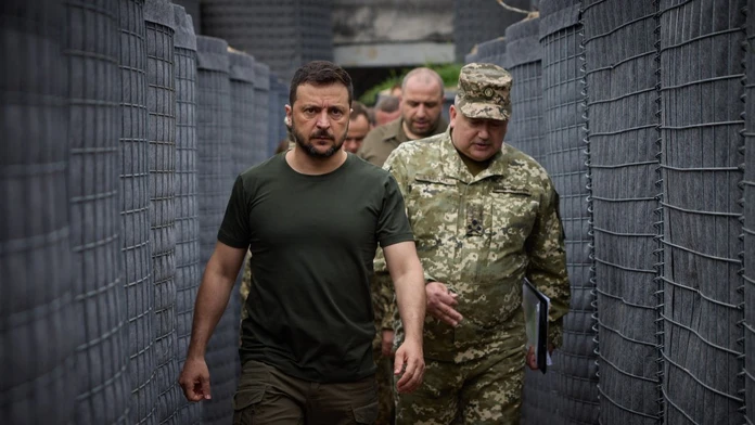 Volodymyr Zelenskyj počas návštevy severozápadnej Volynskej oblasti.