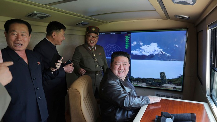 Na snímke vodca KĽDR Kim Čong-un.