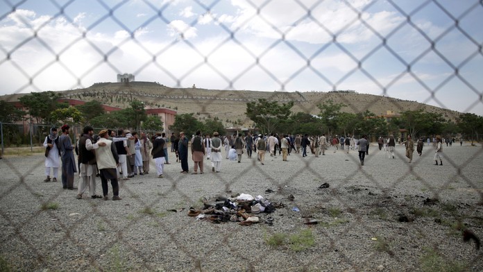 Miesto na ktorom sa odpálil samovražedný atentátnik.