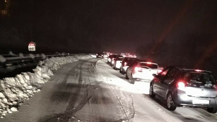 Kalamita na francúzskej diaľnici