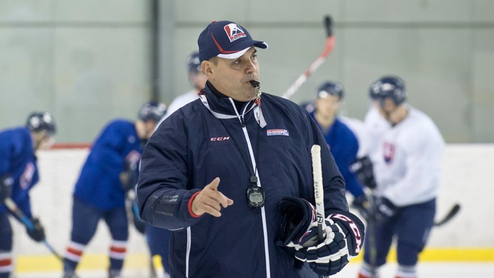 Kouč slovenskej hokejovej reprezentácie do 20 rokov Ernest Bokroš na archívnej snímke.