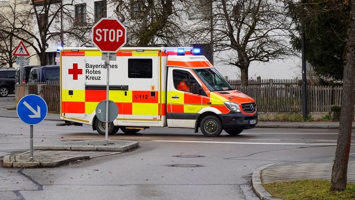 Záchranka v Nemecku.