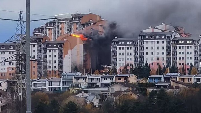 Požiar na sídlisku v Žiline.