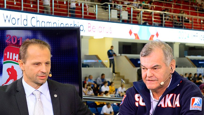 Na archívnej snímke Ján Pardavý a bývalý kouč Slovenska Vladimír Vůjtek.