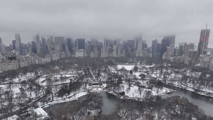 V New Yorku nasnežilo.