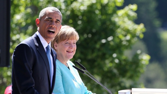 Obama a Merkelová.