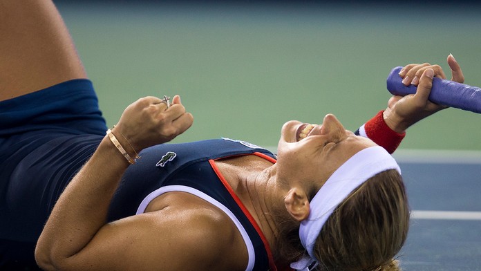 Dominika Cibulková po výhre v semifinále turnaja WTA vo Wuchane.