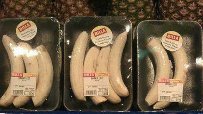 Banány ebz šupky na táckach