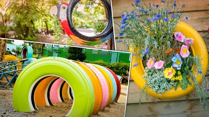 Využite staré pneumatiky.