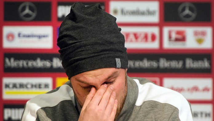 Kevin Grosskreutz počas tlačovej konferencie.