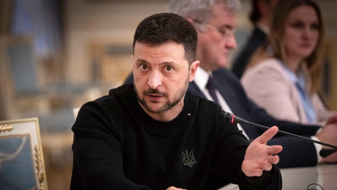 Na snímke ukrajinský prezident Volodymyr Zelenskyj.